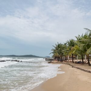 Aerial view of a beach on Phu Quoc island, Vietnam